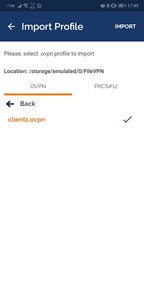 Configurazione Client OpenVPN Android