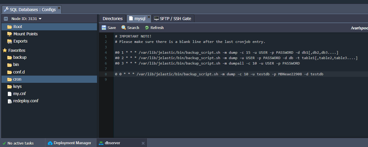 Script cron backup Script cron backup
